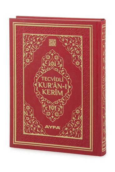 Tecvidli Kuranı Kerim Termo Deri Rahle Boy Kırmızı Renkli