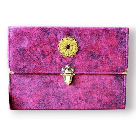 30 Cüz Çantalı Rahle Boy Arapça Kuranı Kerim Bordo Renk