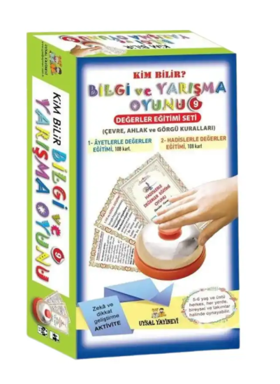 Bilgi ve Yarışma Oyunu - 9 - Değerler Eğitimi Seti Kim Bilir? 1-Ayetlerle Değerler Eğitimi , 2-Hadislerle Değerler Eğitim